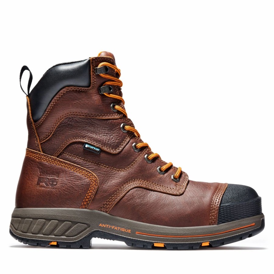 Work * | Timberland Pro' Men'S 8 Helix Hd Wp Comp Toe Brown / Black