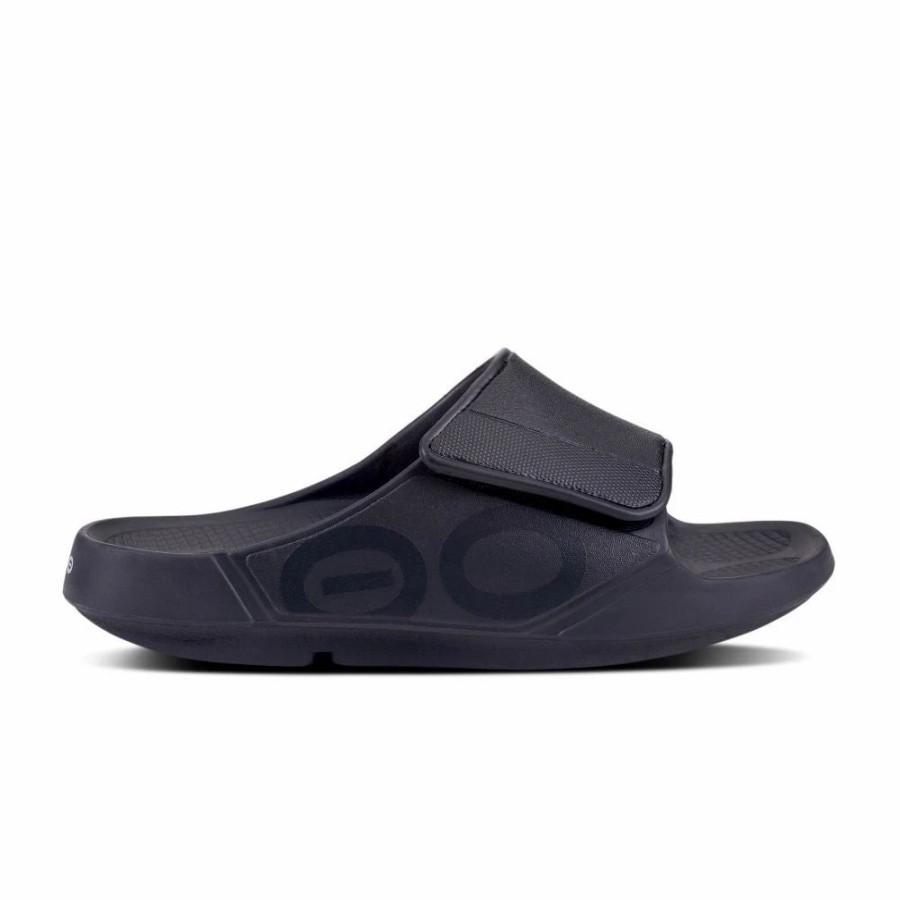 Casual & Dress * | Oofos' Unisex Ooahh Sport Flex Sandal Black Matte