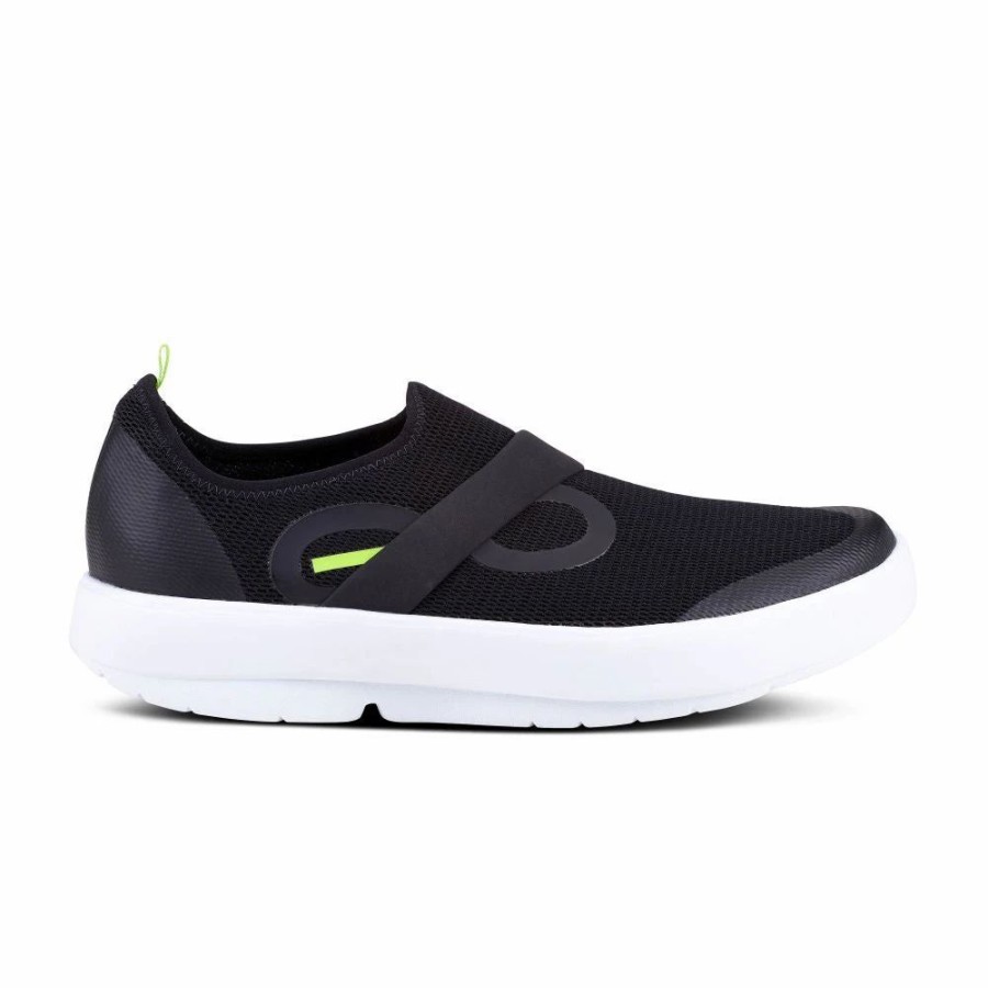 Casual & Dress * | Oofos' Men'S Oomg Mesh Low Slip On White / Black