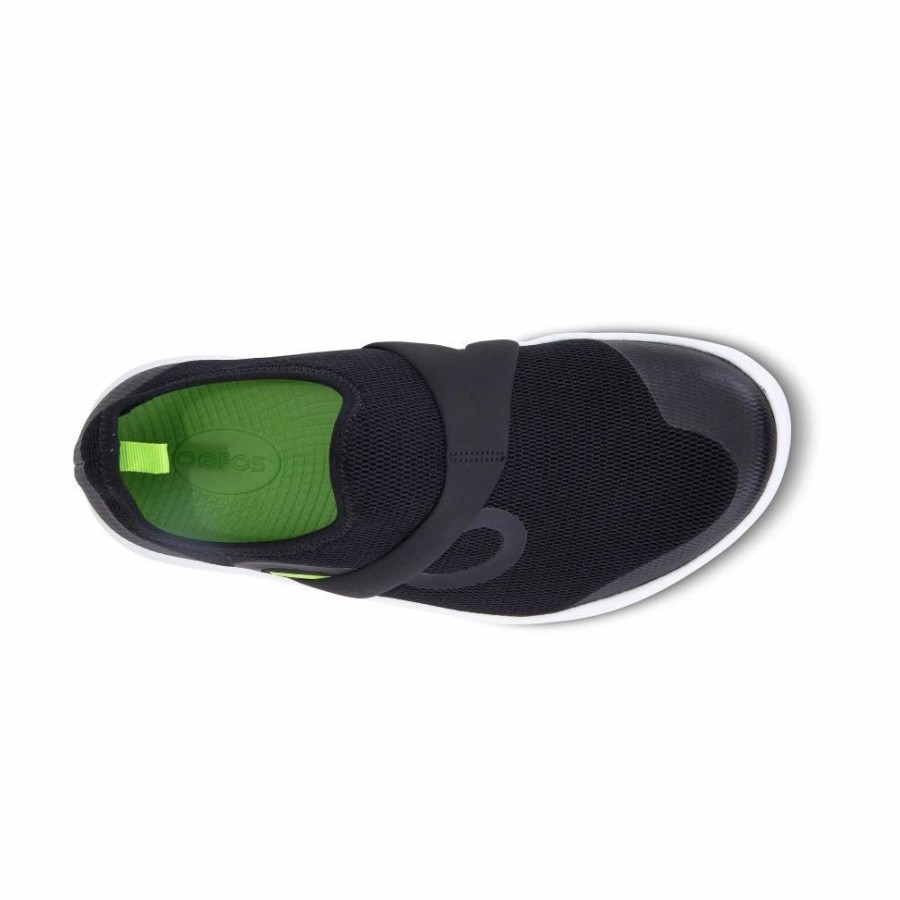 Casual & Dress * | Oofos' Men'S Oomg Mesh Low Slip On White / Black