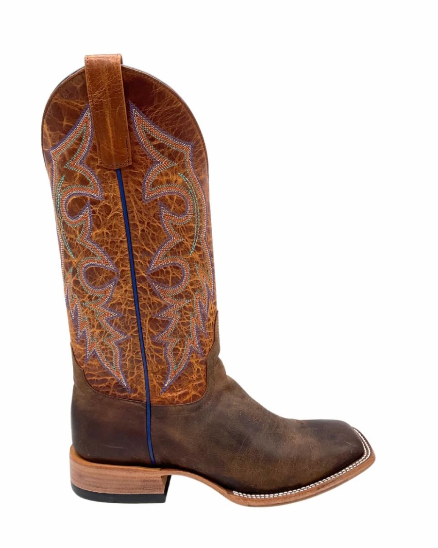 Cowboy * | Anderson Bean' Men'S 13 Horsepower Stuffed Horse Square Toe Cognac / Lava