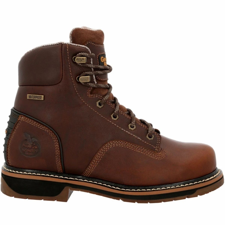 Work * | Georgia Boot' Men'S 6 Amp Lt Edge Eh Wp Alloy Toe Brown