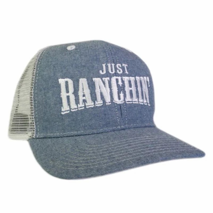 Accessories * | Dale Brisby' Men'S Just Ranchin Meshback Cap Denim