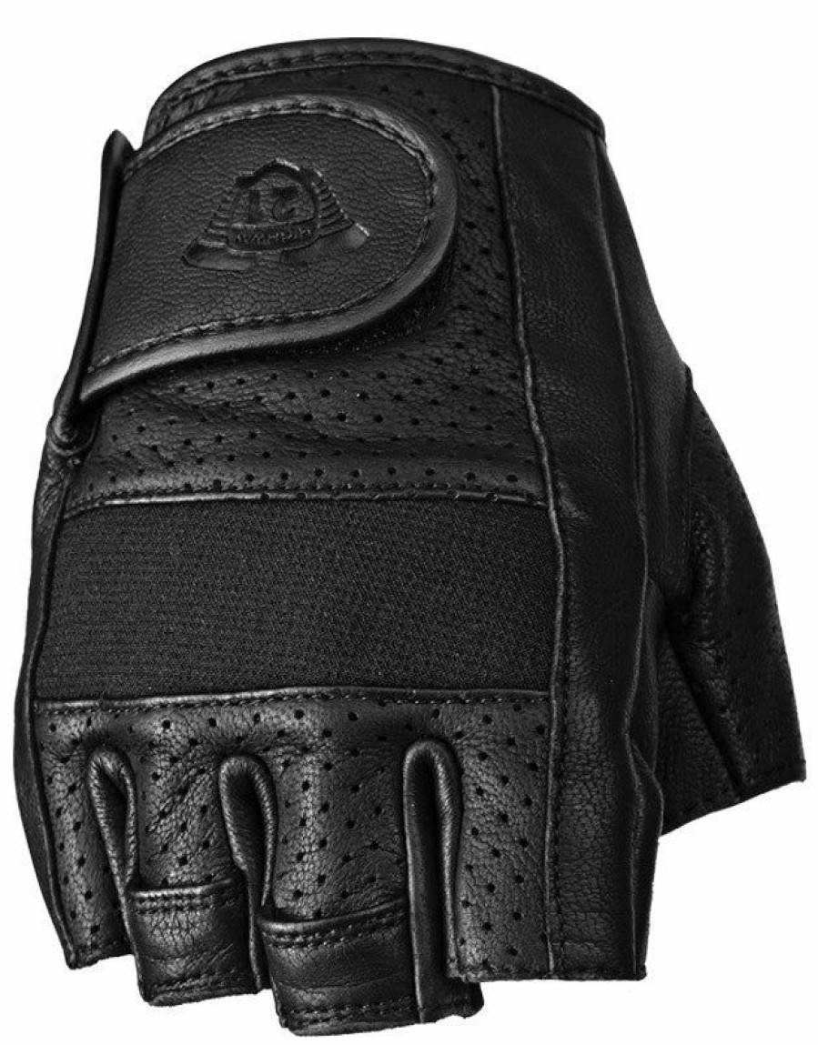 Accessories * | Highway 21' Men'S Half Jab Perforated Glove Black