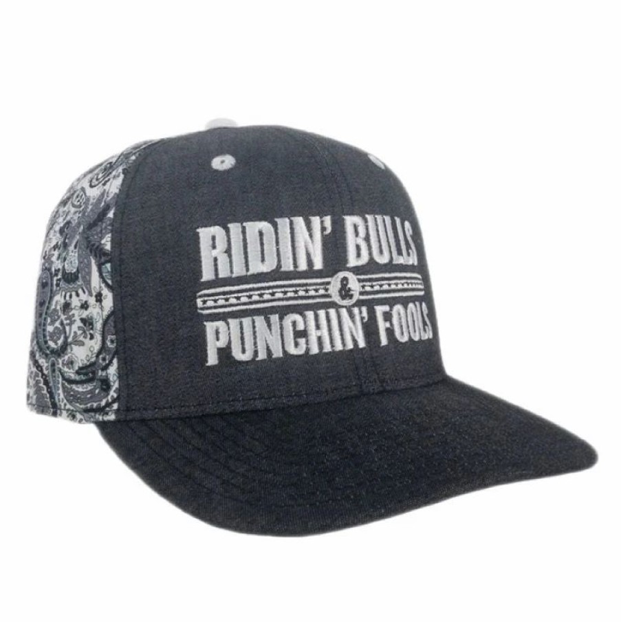 Accessories * | Dale Brisby' Men'S Ridin Bulls & Punchin' Fools Cap Grey