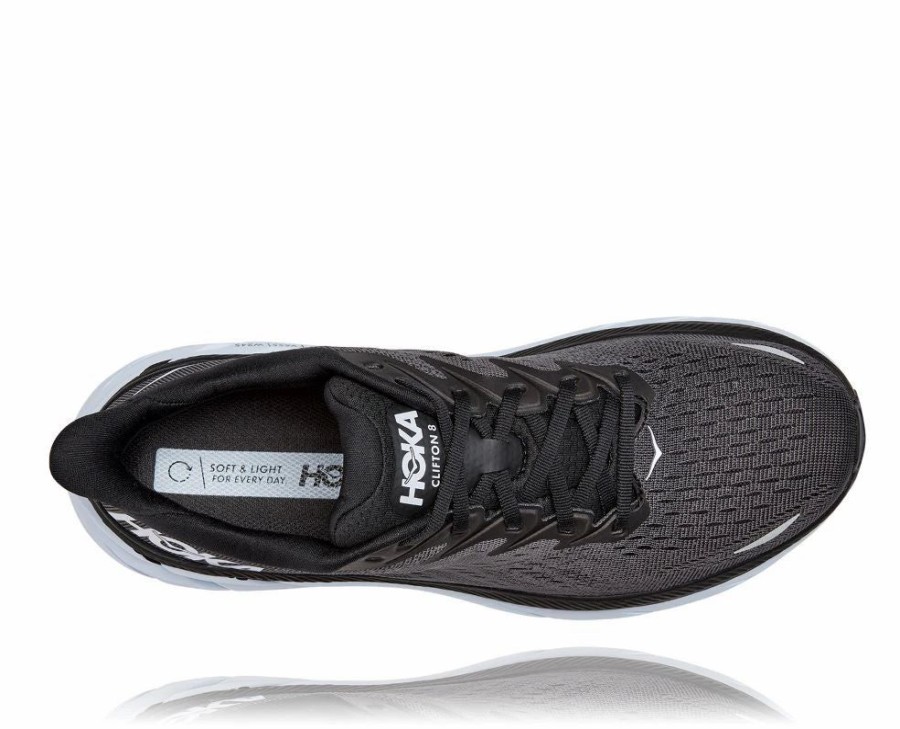 Athletic * | Hoka' Men'S Clifton 8 Black / White