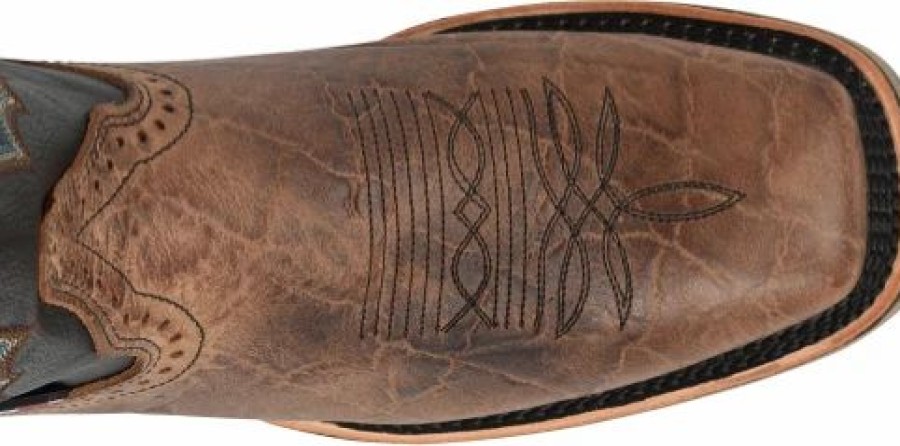 Cowboy * | Double H' Men'S 12 Grissom Sr Square Toe I.C.E. Roper Kenia Cognac / Summer Tan / Black