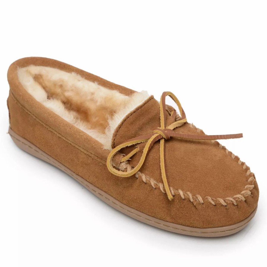 Casual & Dress * | Minnetonka Moccasin Co 'Minnetonka' Men'S Sheepskin Hardsole Moc Slipper Tan