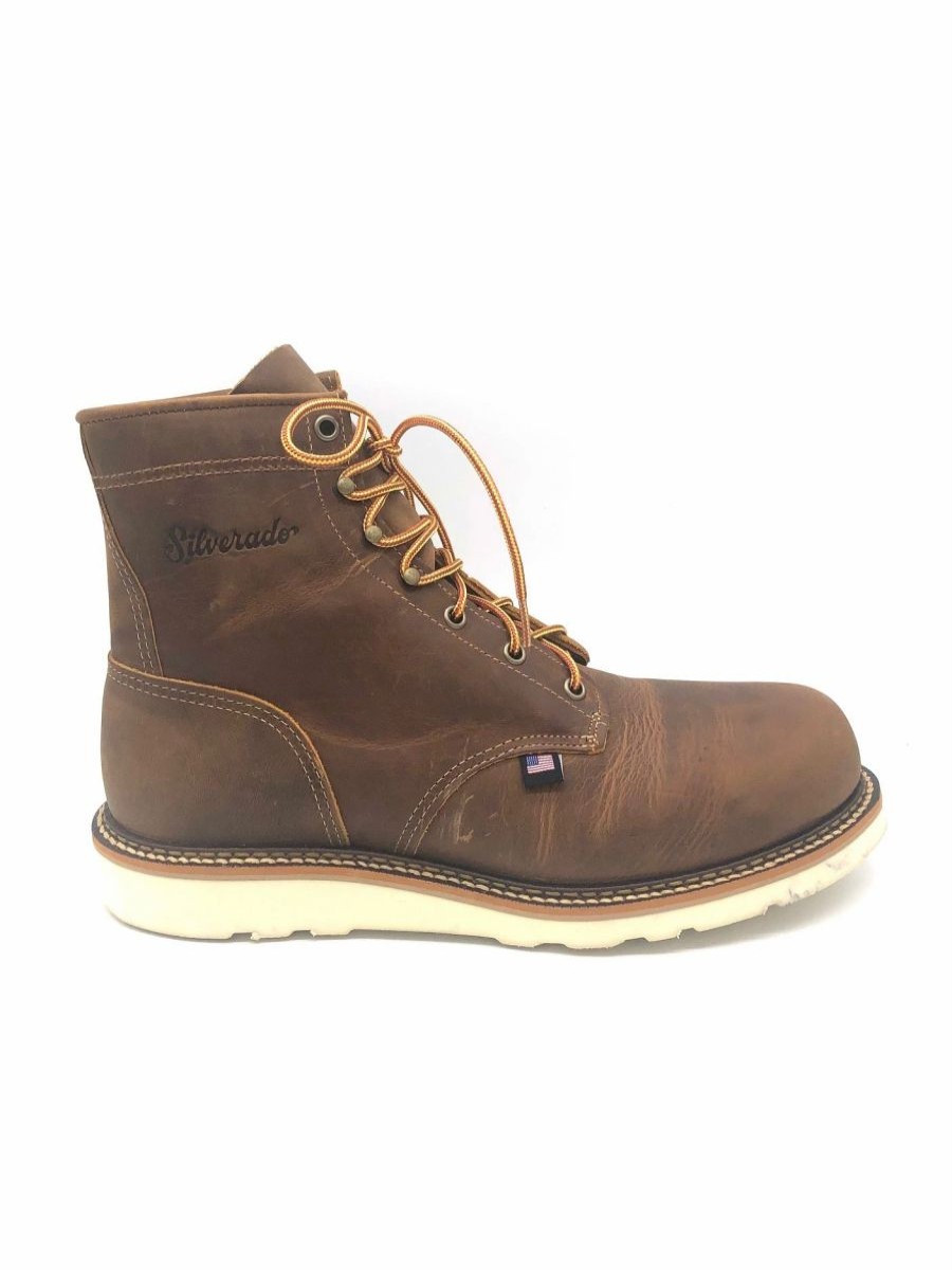 Work * | Abilene Boot Co. 'Silverado' Men'S 6 Lumberjack Wedge Sole Eh Sr Steel Toe Tan / Brown