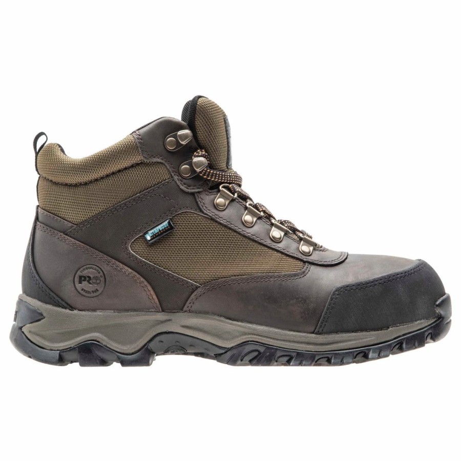 Work * | Timberland Pro' Men'S Keele Ridge Wp Eh Steel Toe Brown / Green