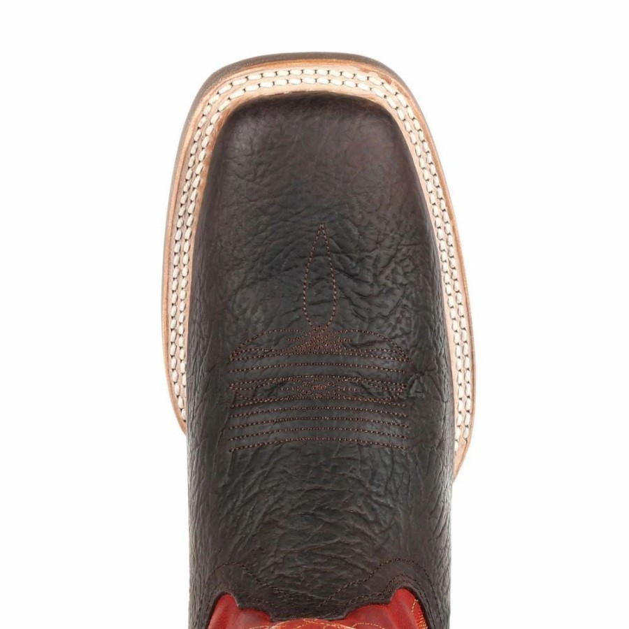 Cowboy * | Durango' Men'S 13 Rebel Pro Western Square Toe Chestnut / Crimson