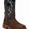 Work * | Tony Lama' Men'S 11 Force Western Eh Wp Comp Toe Brown / Blue