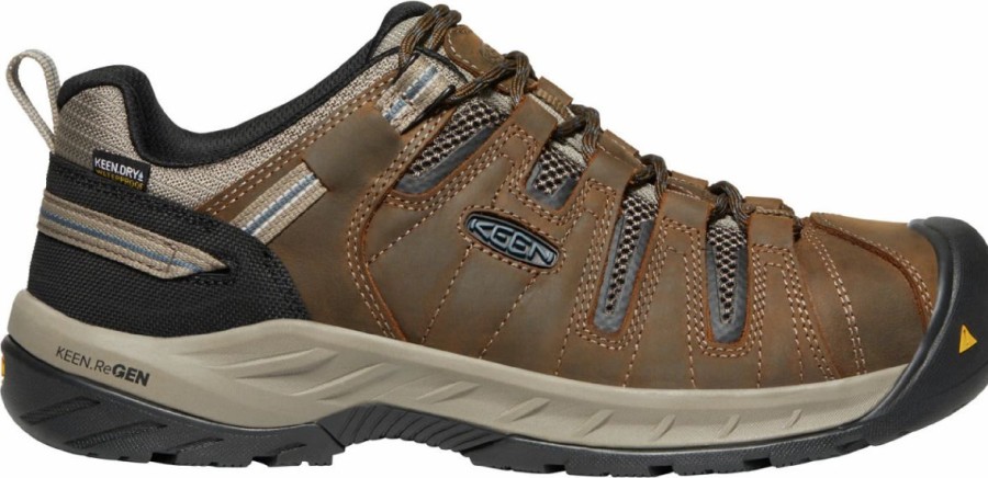 Work * | Keen Utility 'Keen' Men'S Flint Ii Eh Wp Steel Toe Cascade Brown / Orion Blue