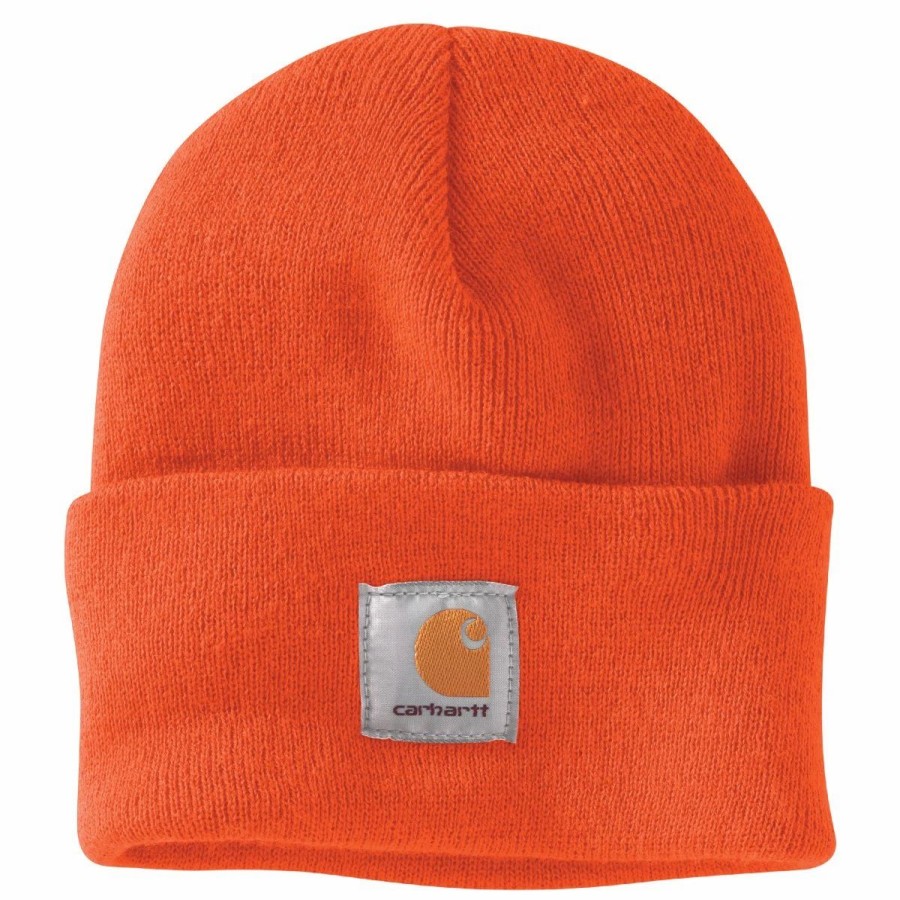 Accessories * | Carhartt' Acrylic Watch Knit Hat Bright Orange