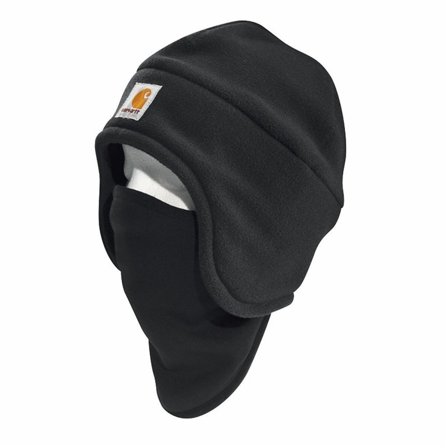 Accessories * | Carhartt' Men'S Fleece 2-In-1 Headwear Black