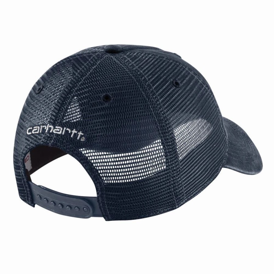 Accessories * | Carhartt' Men'S Adjustable Canvas Mesh-Back Cap Navy