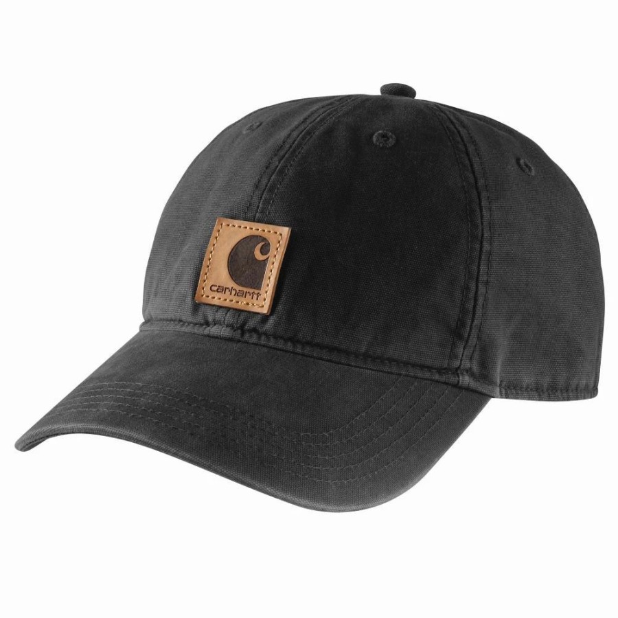 Accessories * | Carhartt' Men'S Adjustable Canvas Cap Black