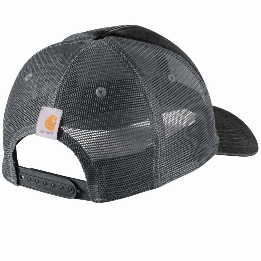 Accessories * | Carhartt' Canvas Mesh Back Quality Graphic Cap Black