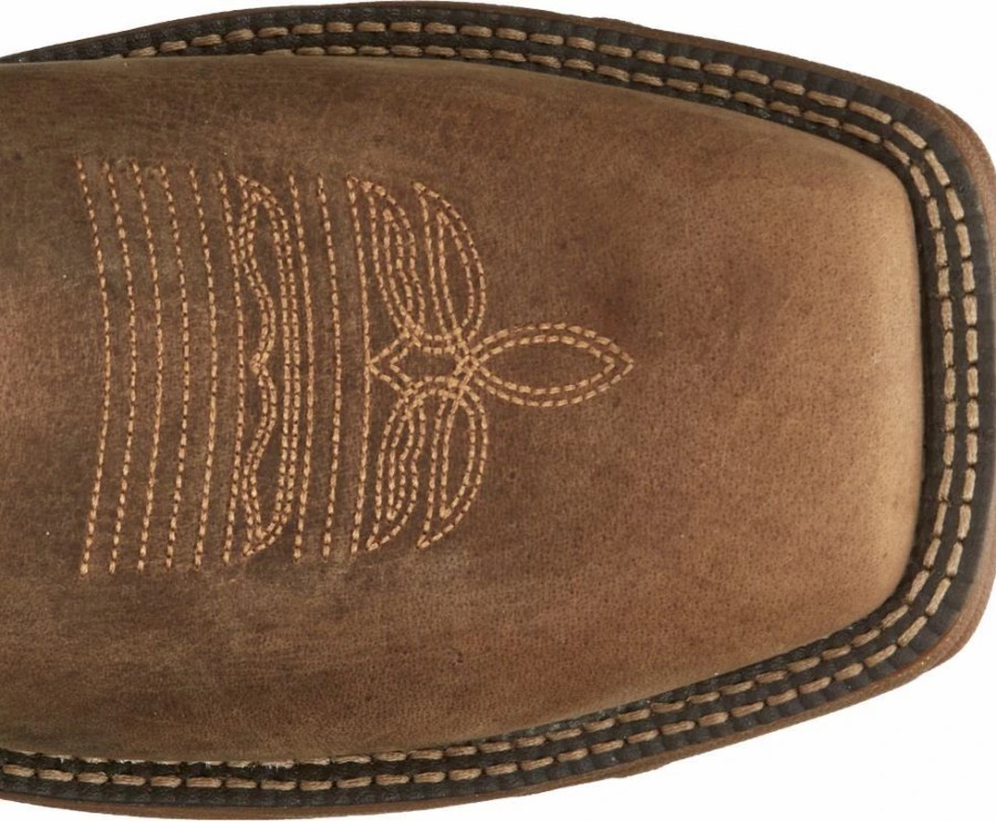 Cowboy * | Justin Brands 'Justin' Men'S 11 Rush Western Square Toe Peanut Tan / Bronze Orange