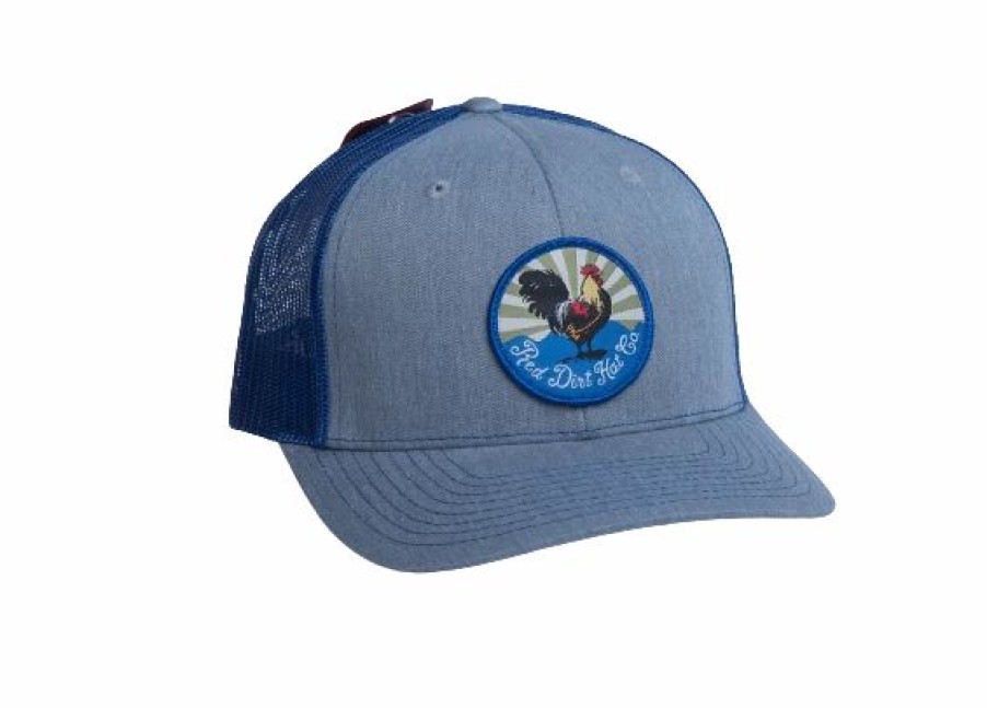 Accessories * | Red Dirt Hat Company' Men'S Crispy Chicken Cap Heather Grey / Blue