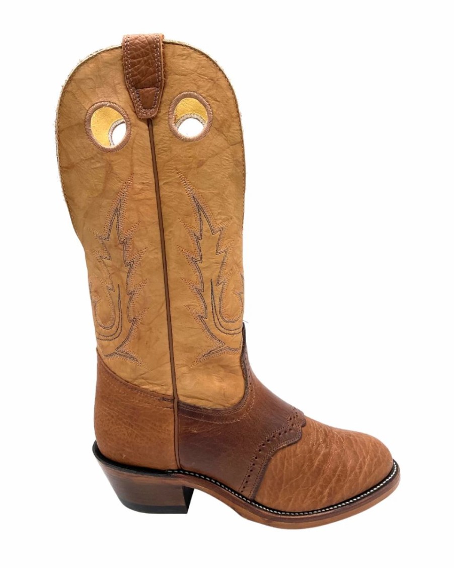 Cowboy * | Boulet' Men'S 13 Buckaroo Western Round Toe Cognac / Butterscotch