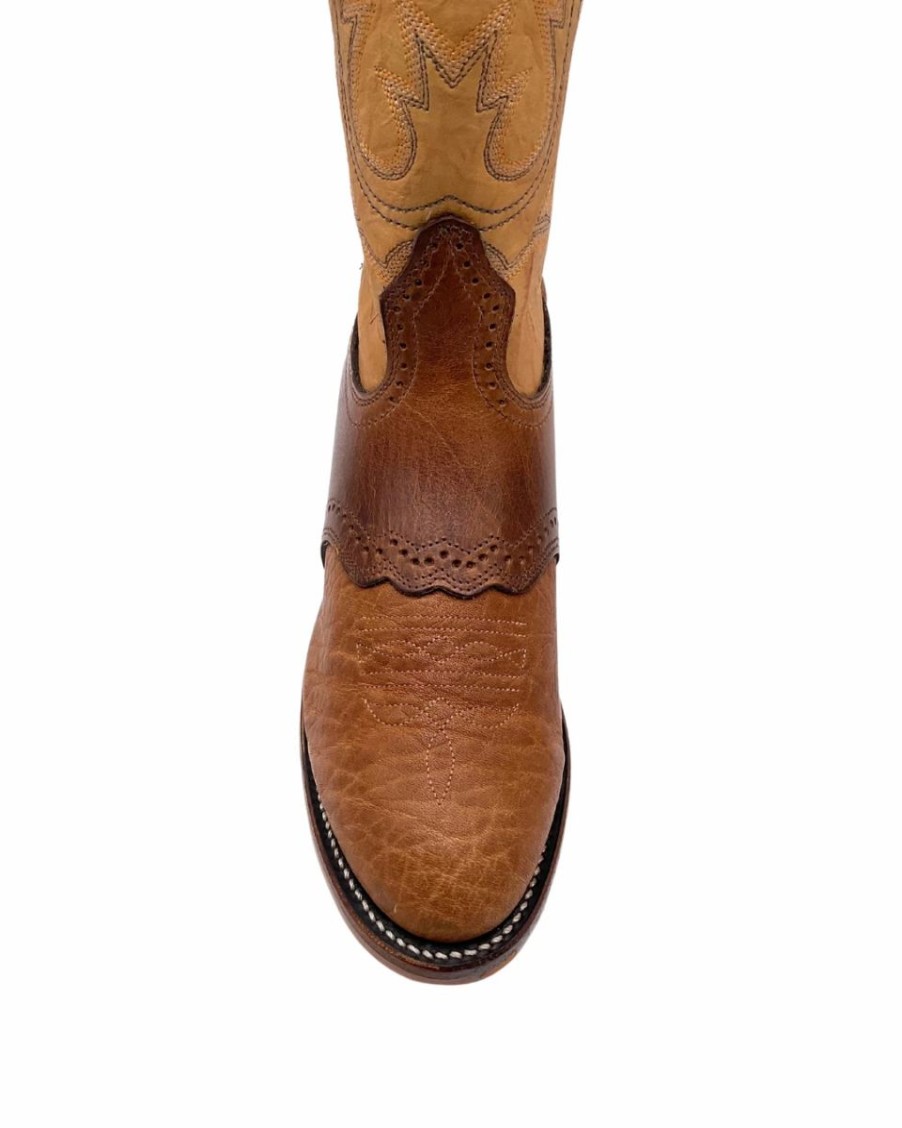 Cowboy * | Boulet' Men'S 13 Buckaroo Western Round Toe Cognac / Butterscotch