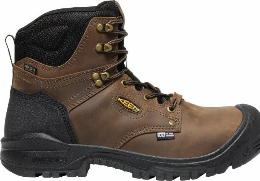 Work * | Keen Utility' Men'S 6 Independence Eh Wp Comp Toe Dark Earth / Black