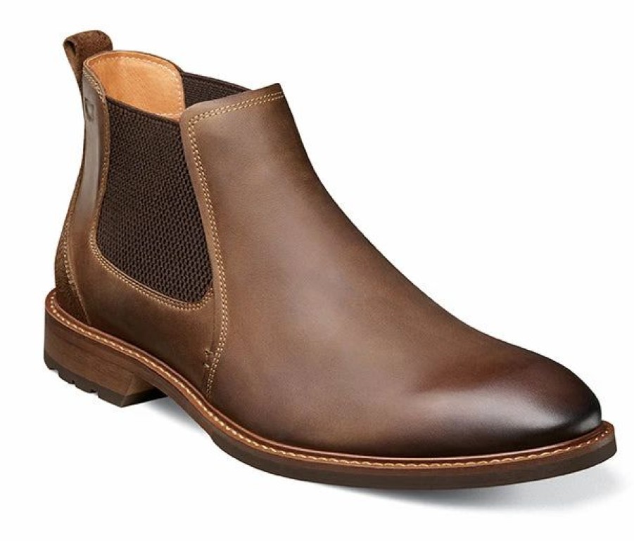 Casual & Dress * | Florsheim' Men'S Lodge Plain Toe Gore Boot Brown Crazy Horse