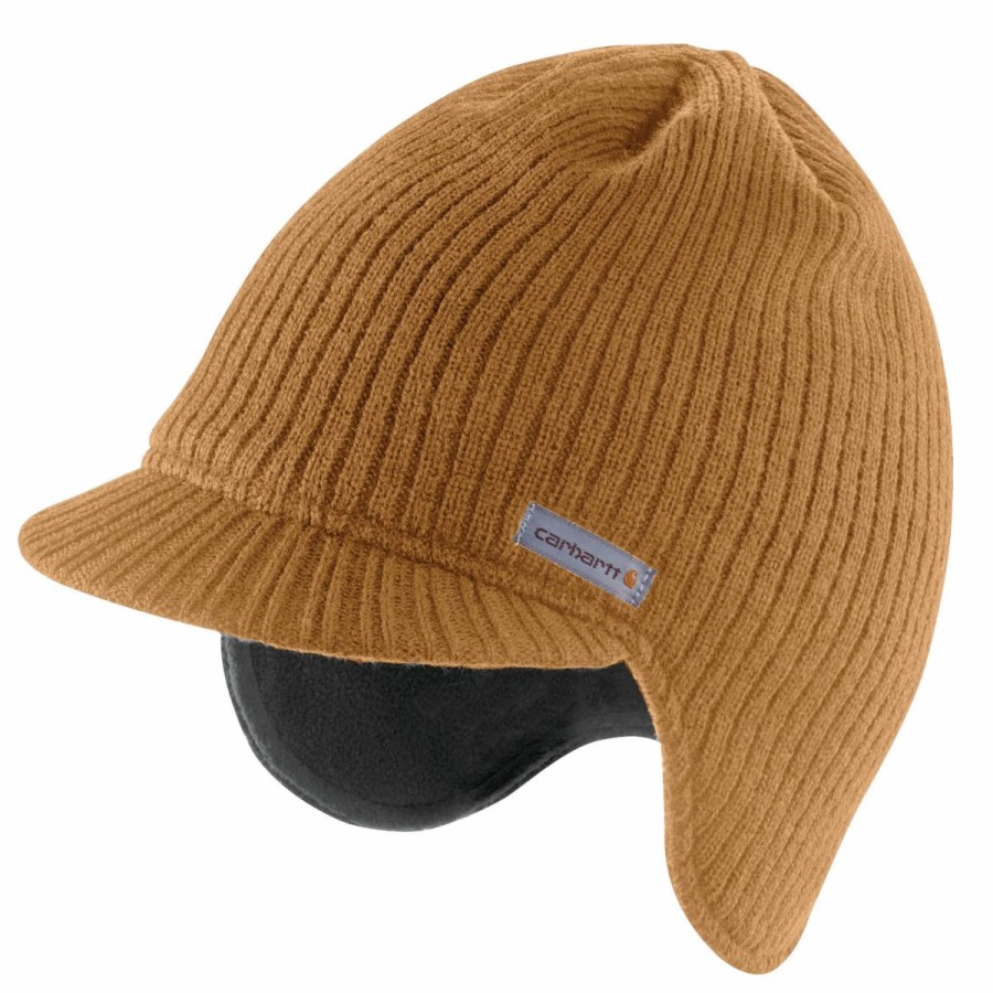 Accessories * | Carhartt' Men'S Knit Visor Hat Carhartt Brown