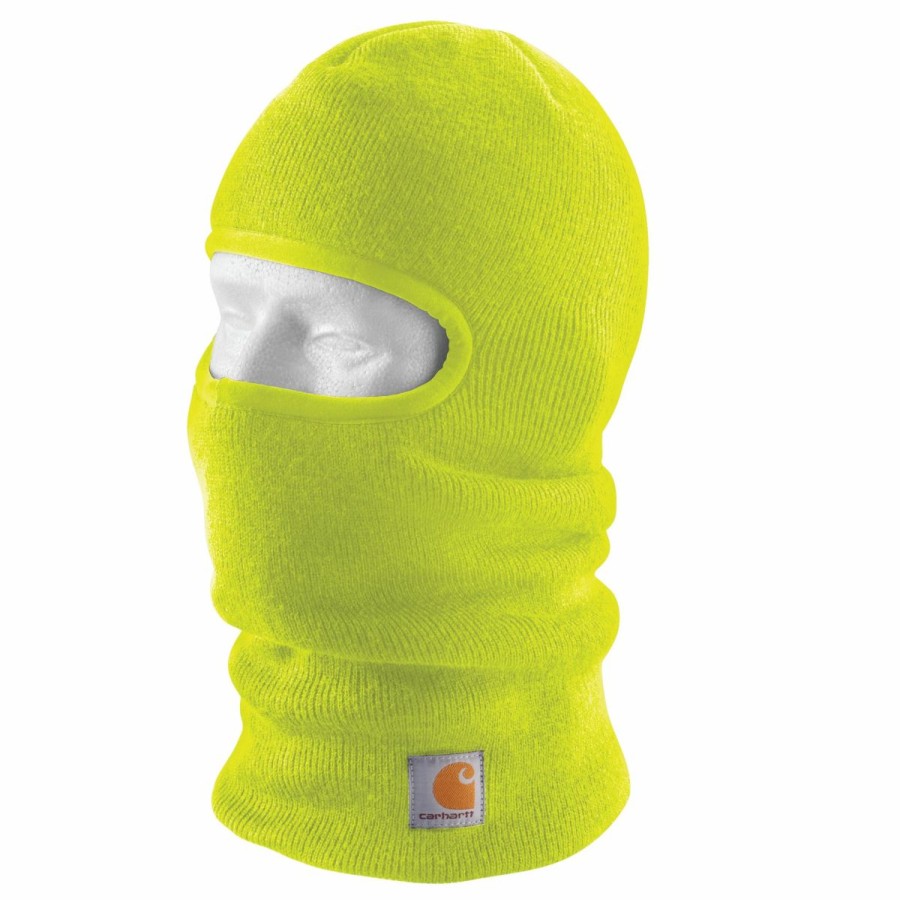 Accessories * | Carhartt' Men'S Knit Insulated Face Mask Brite Lime