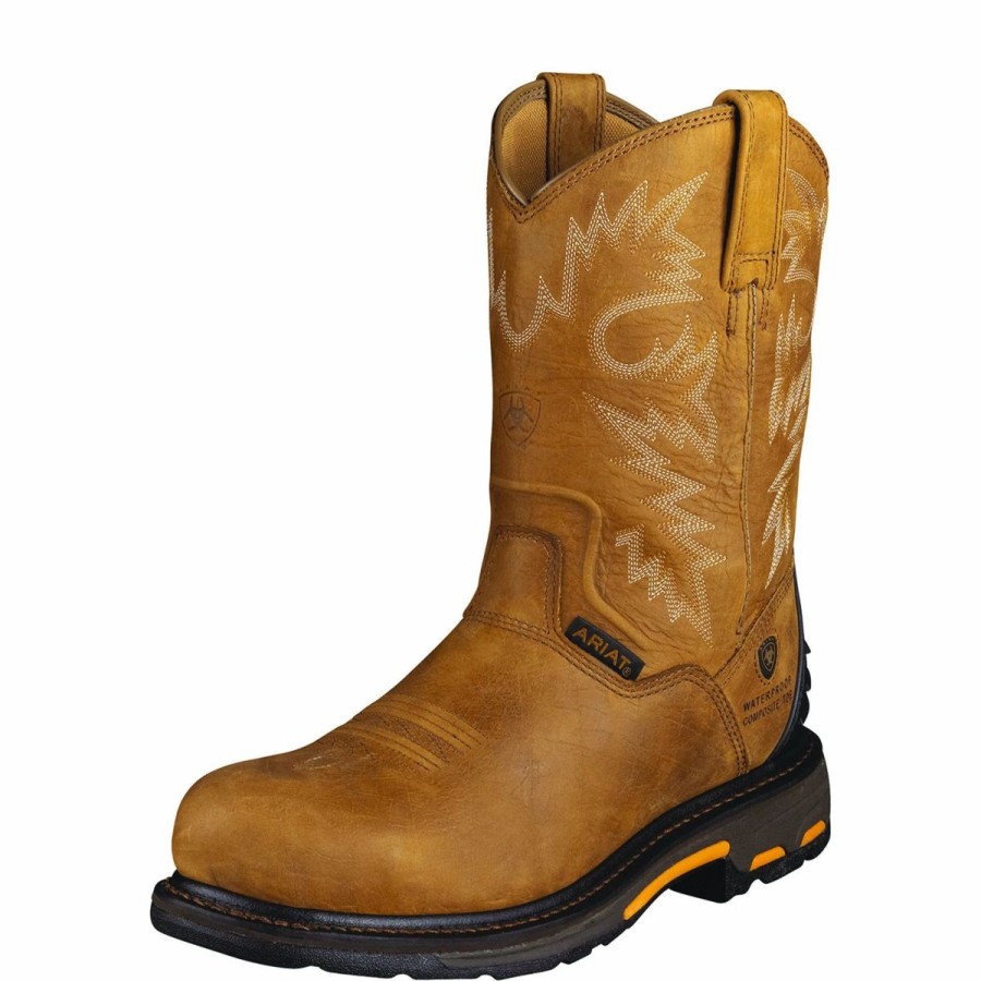 Work * | Ariat' 10 Workhog Rt Eh Wp Comp Toe Rugged Bark