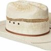 Accessories * | M&F Western Products, Inc 'Ariat' Western Bangora Straw Hat White