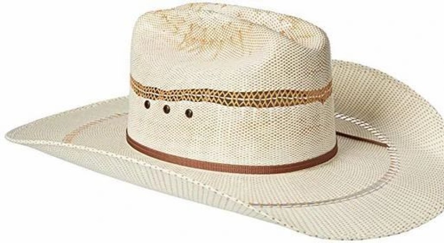 Accessories * | M&F Western Products, Inc 'Ariat' Western Bangora Straw Hat White