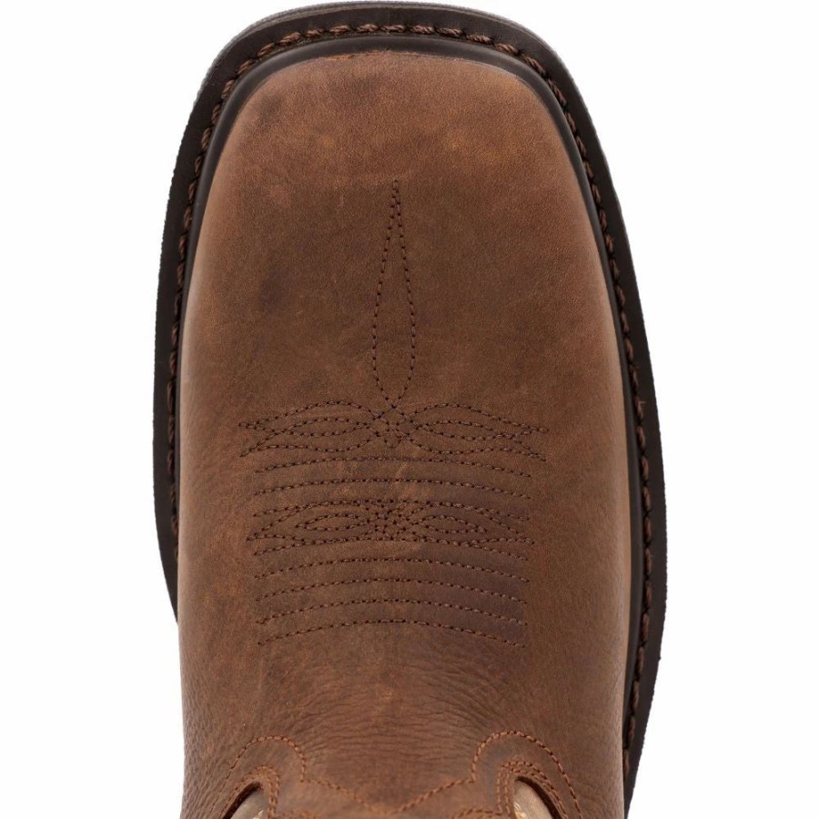 Work * | Rocky' Men'S 11 Ram'S Horn Eh Western Square Toe Western Dark Brown