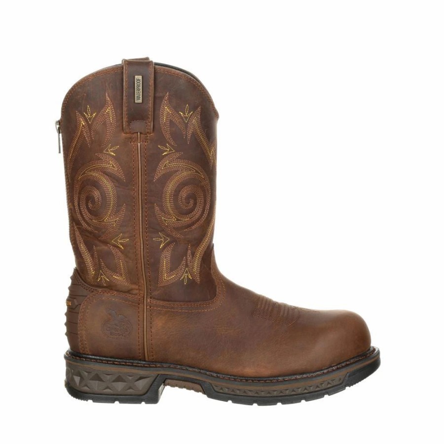 Work * | Georgia Boot' Men'S 10 Carbo-Tec Eh Wp Comp Toe Brown