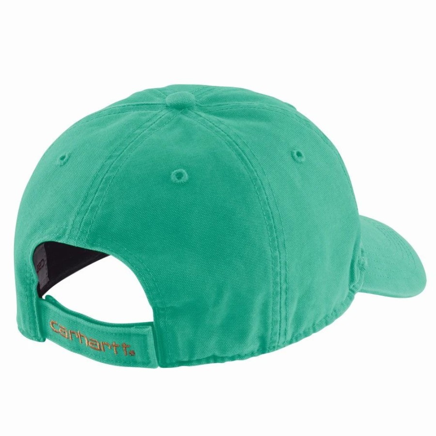 Accessories * | Carhartt' Men'S Adjustable Canvas Cap Sea Green