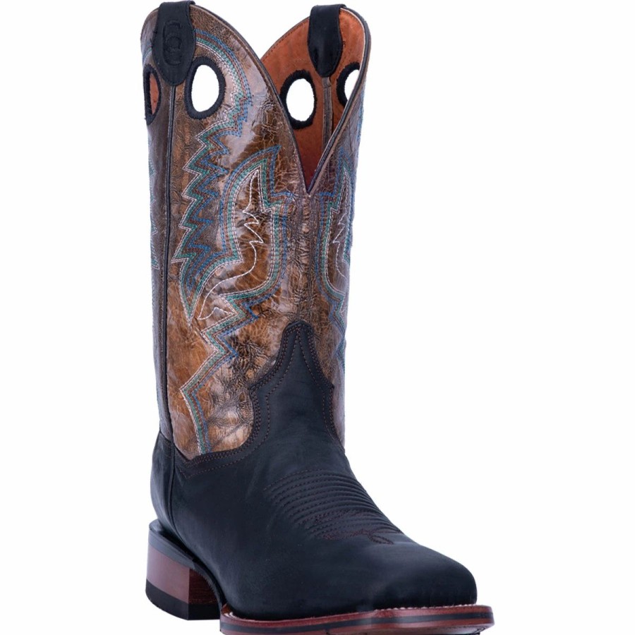 Cowboy * | Dan Post Boot Co 'Dan Post' Men'S 11 Deuce Western Wide Square Toe Black / Brown