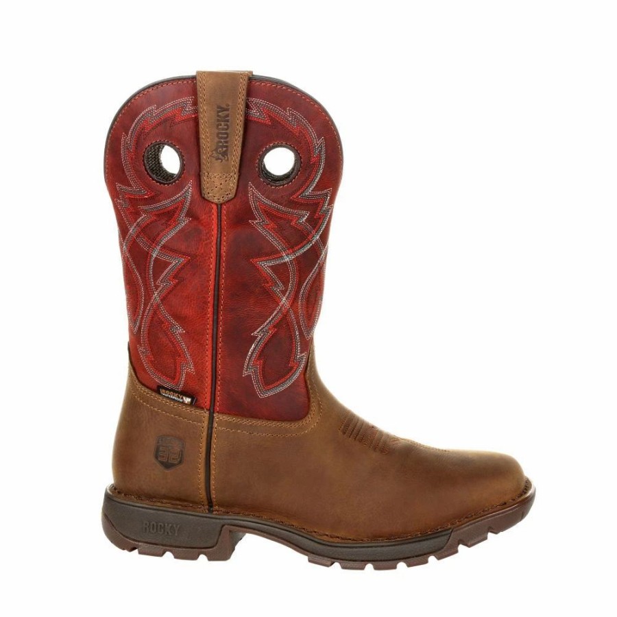 Work * | Rocky' Men'S 11 Western Legacy 32 Wp Soft Toe Brown / Red