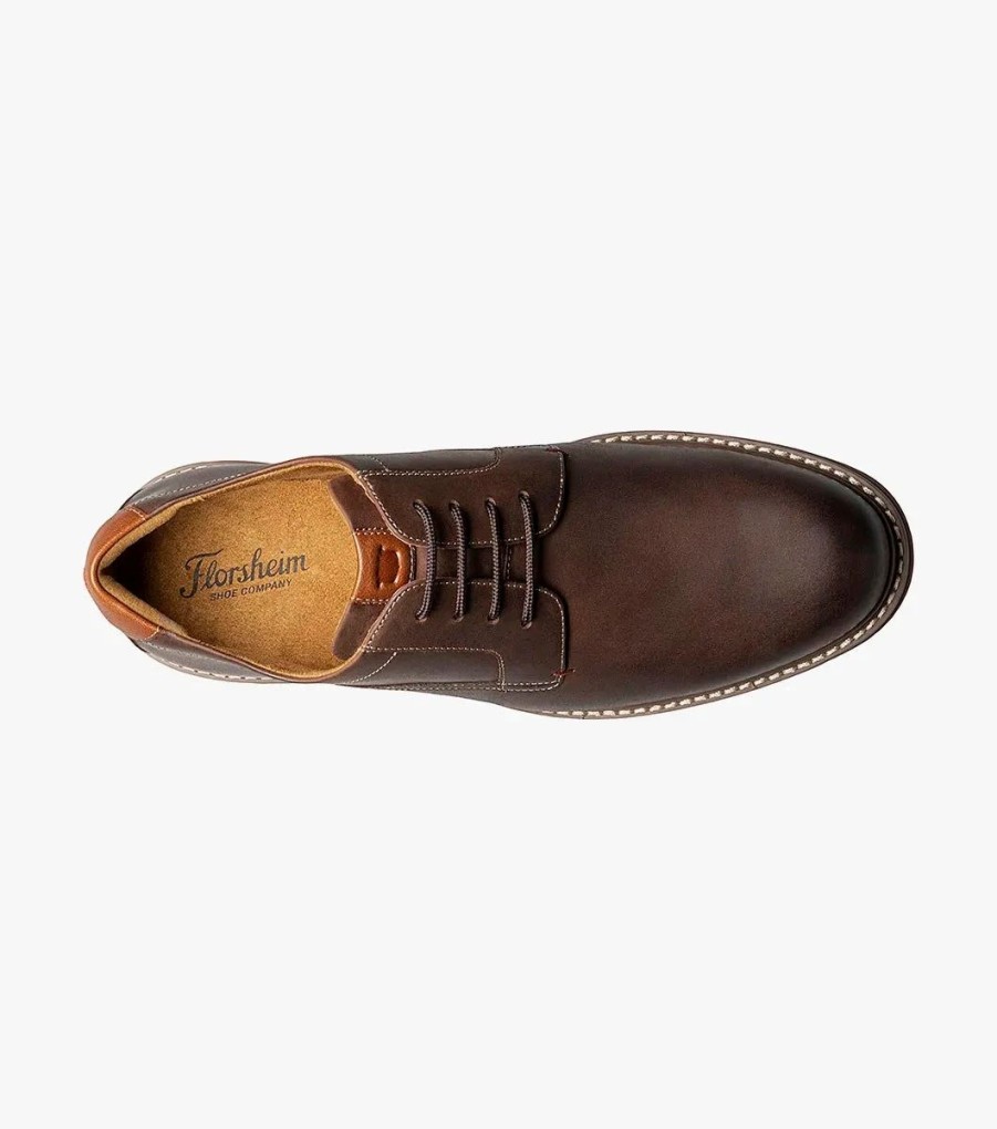 Casual & Dress * | Florsheim' Men'S Norwalk Plain Toe Oxford Brown Crazy Horse