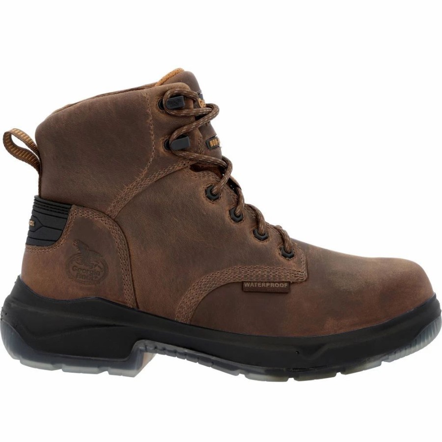 Work * | Georgia Boot' Men'S 6 Flxpoint Ultra Eh Wp Soft Toe Brown