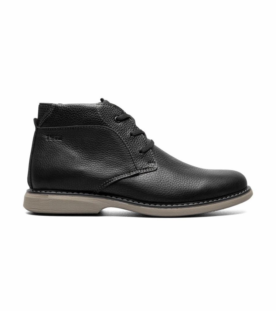 Casual & Dress * | Nunn Bush' Men'S Otto Plain Toe Chukka Black Tumbled