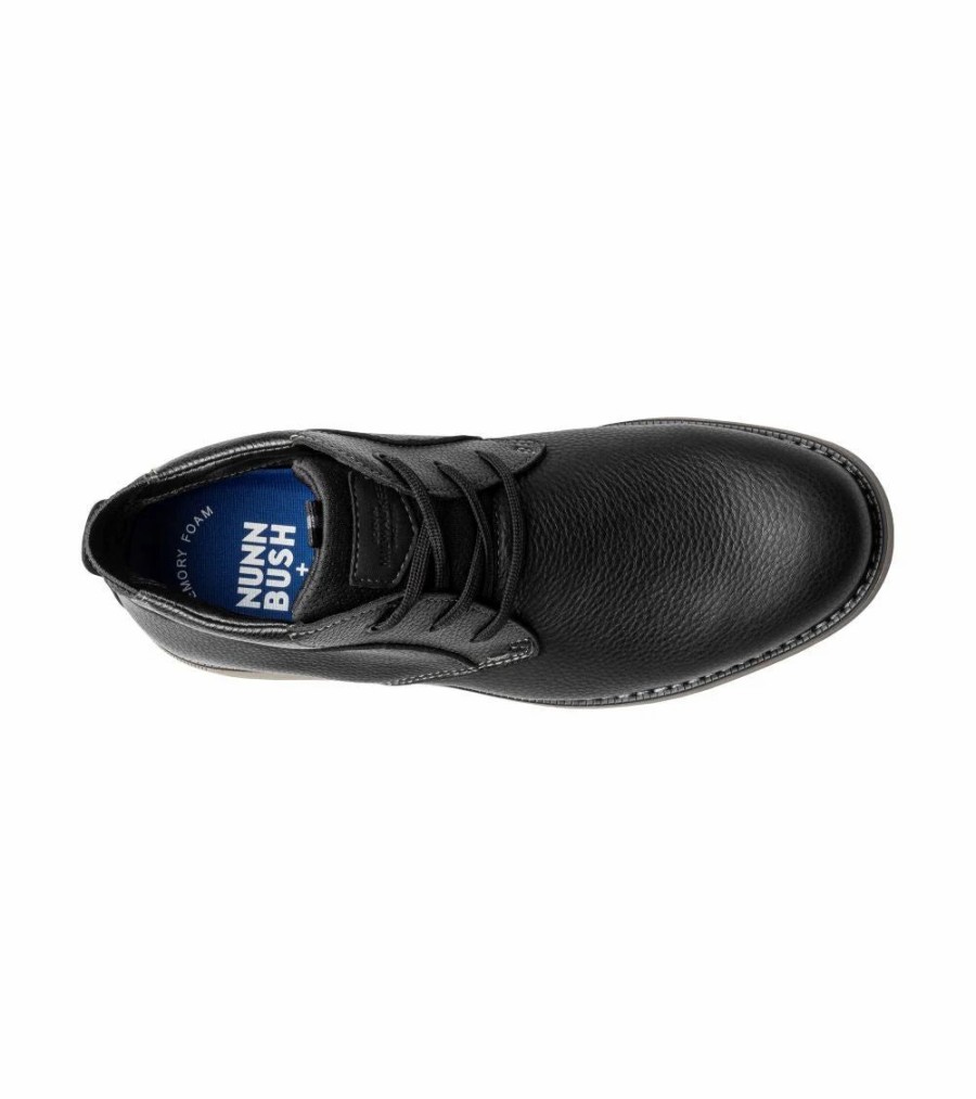 Casual & Dress * | Nunn Bush' Men'S Otto Plain Toe Chukka Black Tumbled