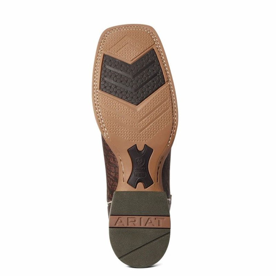 Cowboy * | Ariat' Men'S Stinger Square Toe Brown / Blue