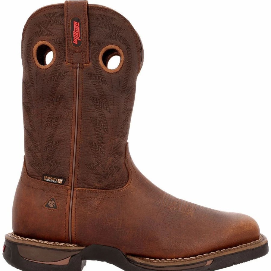 Work * | Rocky' Men'S Long Range Western Wp Soft Toe Brown