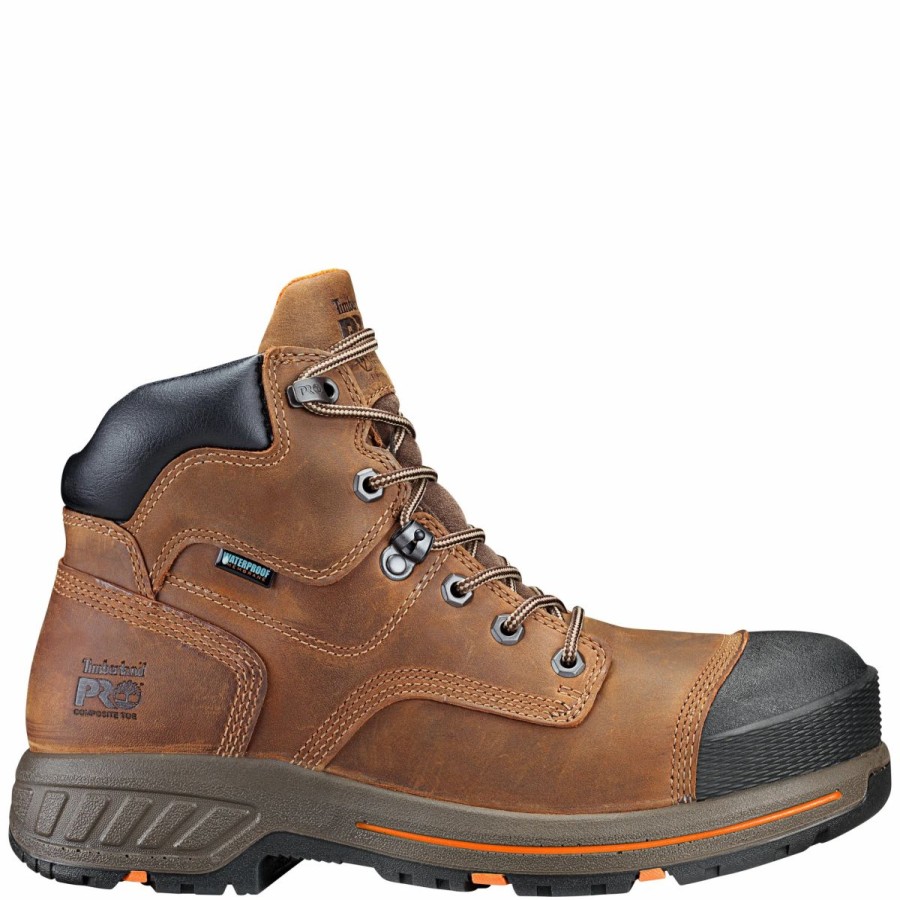 Work * | Timberland Pro' Men'S 6 Helix Wp Alloy Toe Brown