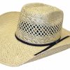 Accessories * | M&F Western Products, Inc 'Twister' Twisted Weave Western Hat Ivory / Tan