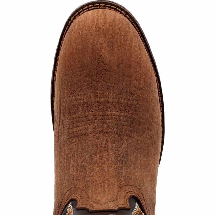 Cowboy * | Durango' Men'S 12 Rebel Western Round Toe Oak Bark / Midnight