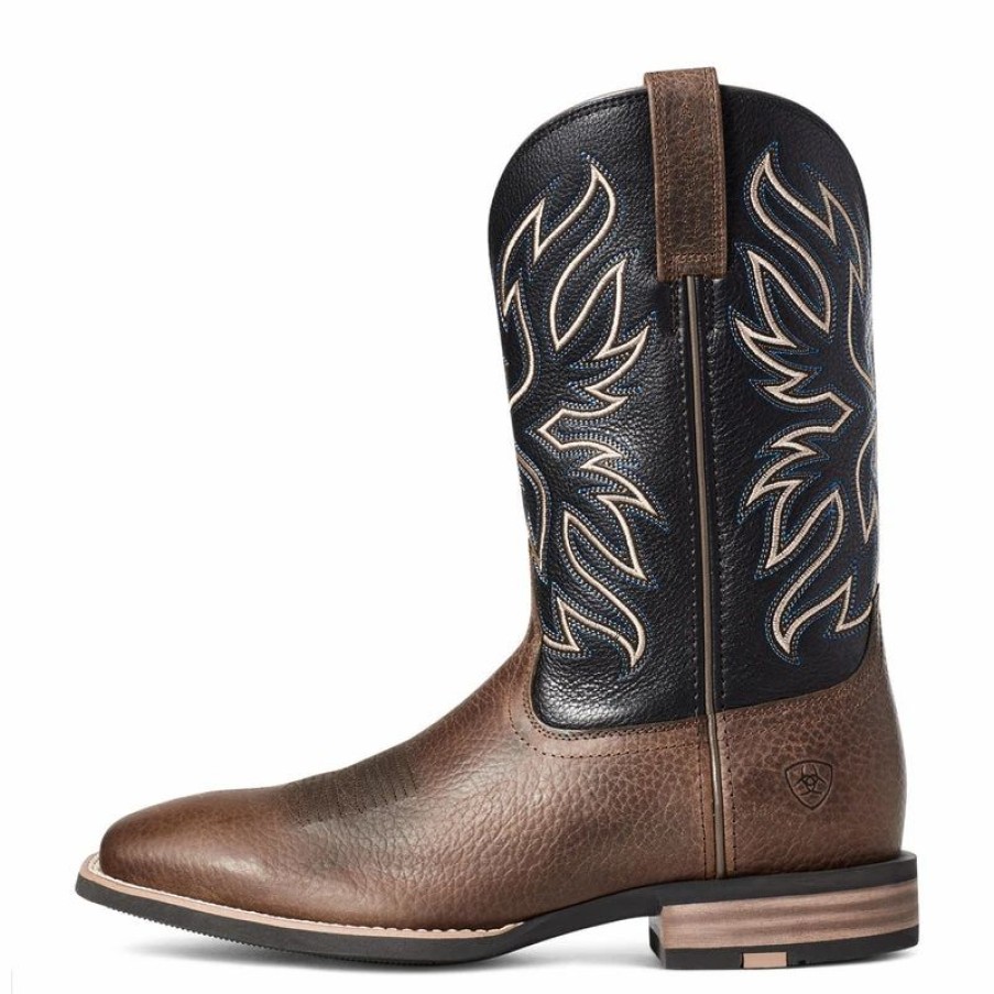 Cowboy * | Ariat' Men'S 11 Everlite Vapor Western Square Toe Ranch Brown / Black Deertan