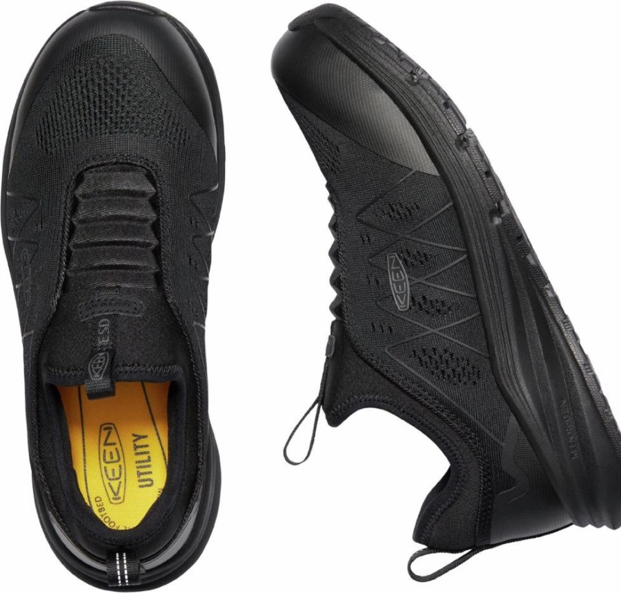 Work * | Keen Utility' Men'S Vista Energy Esd Sr Carbon Fiber Toe Black / Black