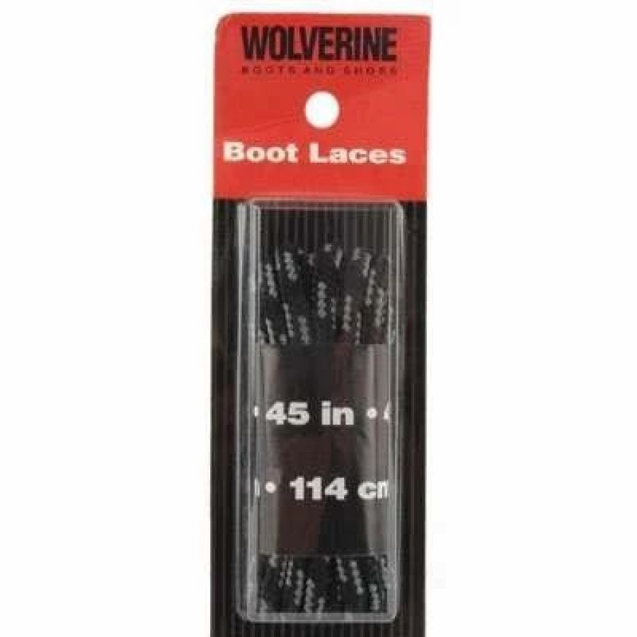 Work * | Wolverine World Wide, Inc 'Wolverine' Unisex 45 Boot Laces Black / Gray